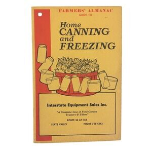 Vintage 1975 Farmers Almanac Guide to Home Canning and Freezing Booklet Ford Vtg